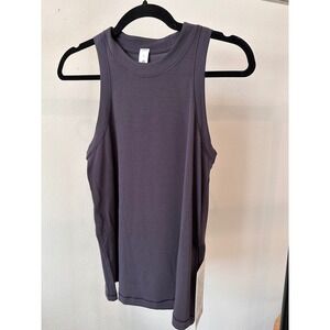 Lululemon Jersey Training Tank Top Graphite Grey High Neck  Size 4 NWT